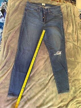 J. Crew 10” high rise Toothpick Jeans button fly